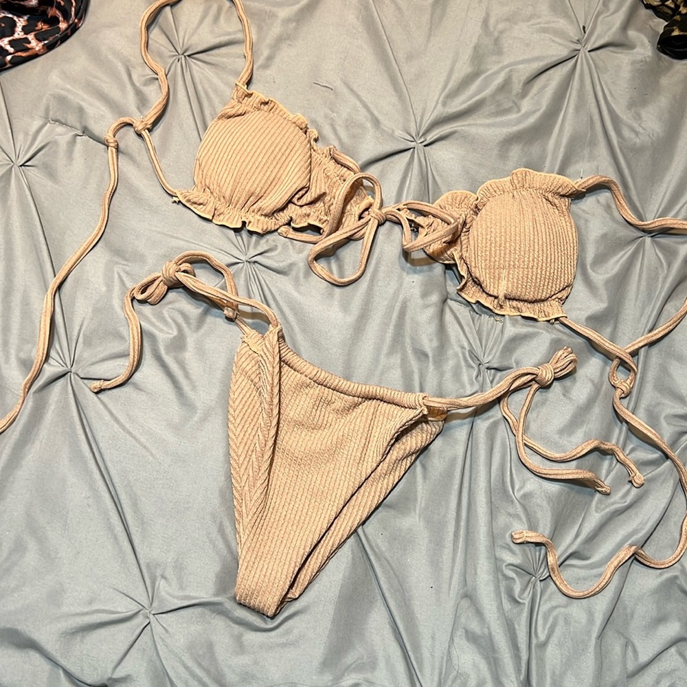 Tan swimsuit never worn size small